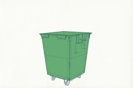 Контейнер металлический 0,5 м3 на колесах